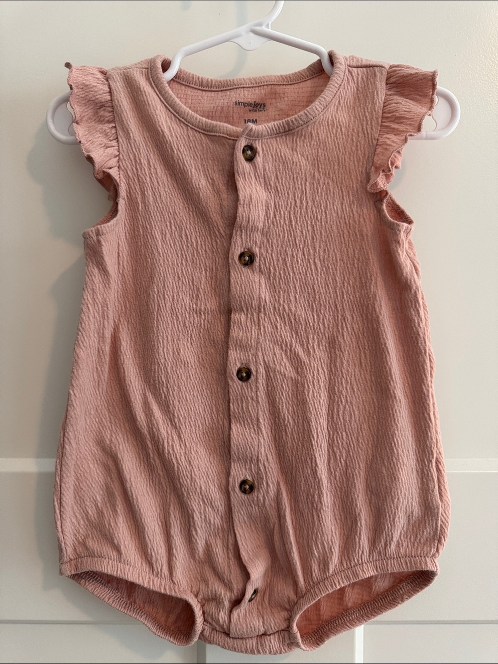 Carter's Dusty Pink Sleeveless Ruffled Romper